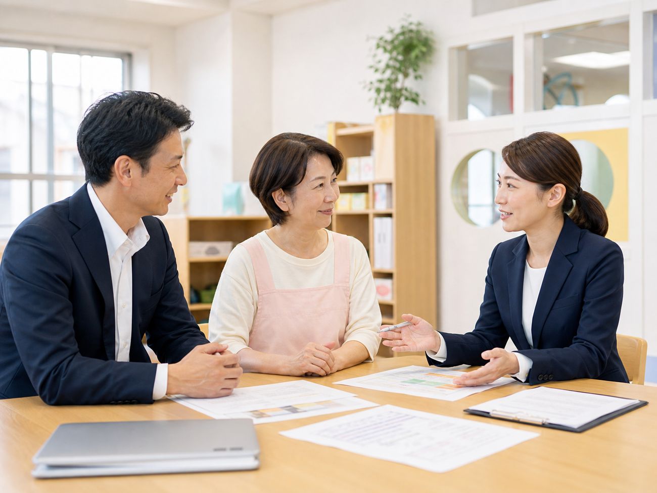 職員承継と保護者対応を確認する保育M&Aの相談イメージ